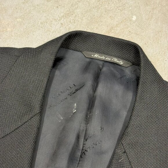 Canali 100% Cashmere Blazer Made in Italy Black Sport Coat 44L - Picture 5 of 10